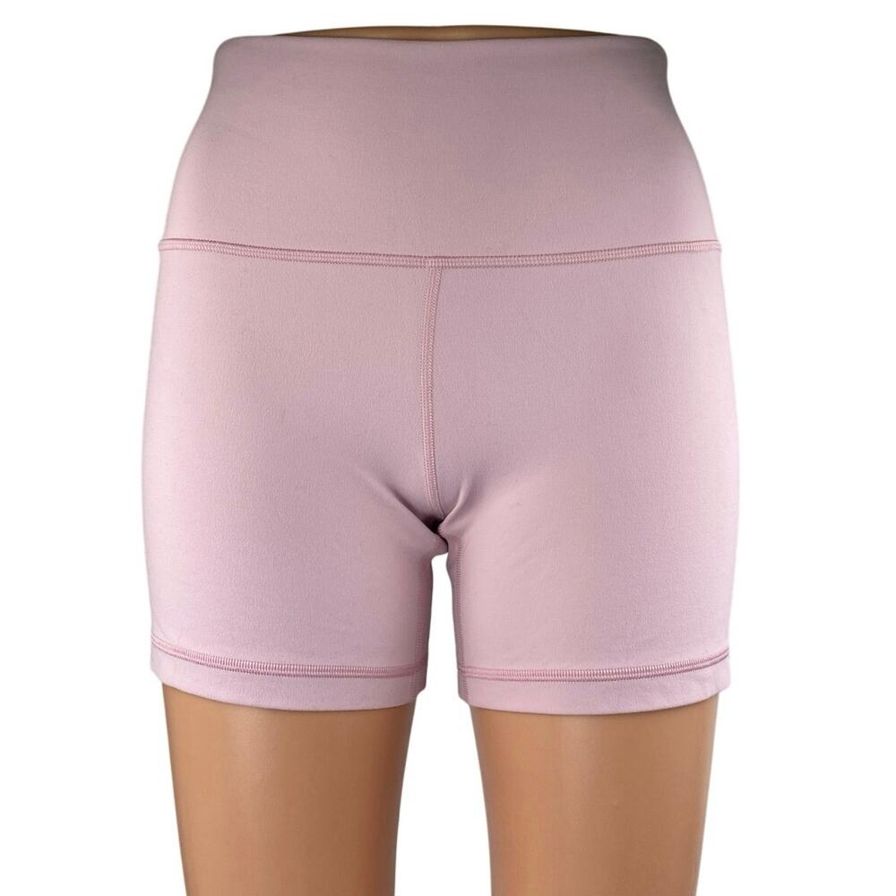 Aritzia Golden Pink High Waisted Yoga Workout Running Athletic Biker Shorts Sz 8